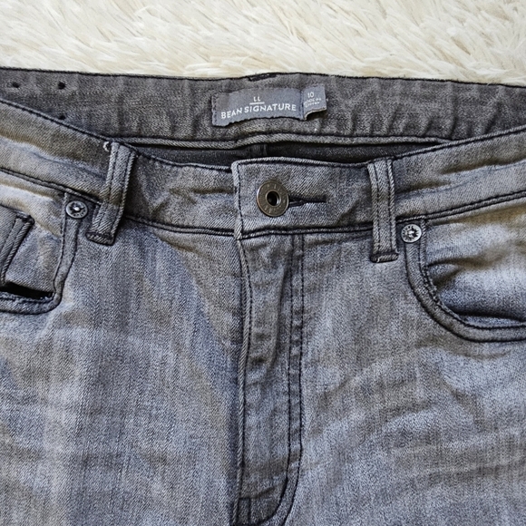 LL Bean Signature Womens Boyfriend Jeans Gray‎ Wash size 10 - Picture 3 of 13